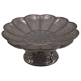 LOORGVEL Runde Keramikschale mit Fuß Vintage Dekoschale für Eingangstisch Mittlere Obst und...