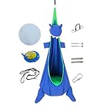 Lunaobrik Kids Pod Schaukel-Sitz | Aufhängbarer Atmungsaktiver Sitz - Sitz mit Luftkissen,Für...