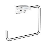 hansgrohe AddStoris - Handtuchring, Handtuchhalter für Wandmontage, verdeckte Befestigung,...