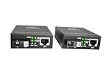 Baudcom A pair of 10/100/1000M Gigabit Ethernet Fiber Media Converter, Built-in Bidi Singlemode...