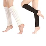 2 Paar Damen Frauen Winter Crochet Stulpen Damen, Stulpen, Leg Warmers, Stulpen für...