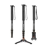 Einbeinstativ, Moman MA65 Kamera Stativ mit Füßen Aluminium Reisestativ DSLR Monopod Kompakter...