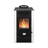 STUFE A PELLET ITALIA Alaska 10 KW WiFi | Pelletöfen mit Belüftung Effizienz 91% Heizt 85m²...
