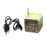 Luckxing Würfelradio MP3-Station Mit integriertem FM-Radio, USB-/TF-Karten-Slot, Digital...