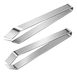Housoutil 2 Stück Edelstahl Fischgrätenzangen mit Flacher und Schräger Pinzette Präzise...