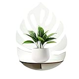 Schwebendes Regal, Wandregal aus Holz, hohles Regal in Blattform, für Badezimmer, Wohnzimmer,...