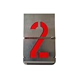 Zahlen Schablonen Set 0-9 | 250 mm (25 cm) | Rostfreier Edelstahl | Große Ziffern Signierschablonen...