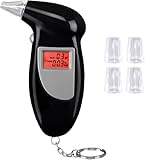 JDXun Alkoholtester, Alkoholtester Polizeigenau mit 5 Mundstücke, tragbarer Promilletester,...