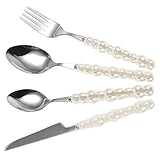 VALICLUD 1 Satz Teiliges Steakbesteck Set mit Perlengriff Hochwertige Messer und Löffel für...