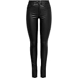 ONLY Damen ONLROYAL Life HW SK Rock Coated PIM 15159341, Black, L/32