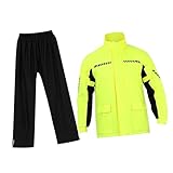 ROMISBABA Wasserdichter Herren Regenanzug mit Reflektierender Motorrad regenjacke Regenhose und...