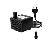 180L/H 3W Mini-Tauchpumpe, Ultra Leise Aquarium Pumpe mit 1.3m Netzkabel，mit 1 Düsen für...