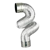 Didiseaon Flexibles Edelstahl schornsteinrohr Øcm Lang Verstellbarer Kaminofen abzug für...