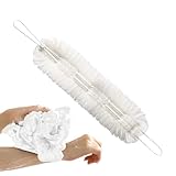 Rückenbürste - 2 In 1 Duschpuff - Körperreiniger Mit Griffschlaufen Für Abgestorbene...