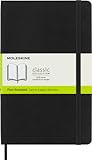 Moleskine - Klassisches Notizbuch, Blanko Seiten, Softcover und elastischer Verschluss, Größe 13 x...