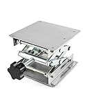 QWORK® Labor Hebebühne, 100x100mm Edelstahl Labor Scherenheber für Experimente Maximale Belastung...