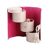 Schmuck-Organizer – Reisebox, Ohrringhalter | Elegantes, mehrschichtiges Aufbewahrungsetui mit...