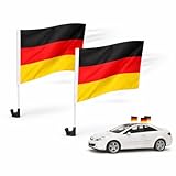 4er Autofahnen Adler Autoflagge Deutschland Auto Autofahne Fahne Flagge Deutschland Fanartikel für...