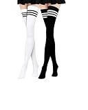 Luxi Bond extra lange Oberschenkelhohe Socken für Damen und Mädchen, Overknee, weiche...