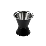 Fackelmann Cocktail Messbecher Specter in Matt Schwarz & Silber – Beidseitig verwendbar 2cl & 4cl...