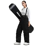 GSOU SNOW Damen Skihose Baggy Snowboardhose Ski Hose Snowboard Hose Oversize Schneehose mit...