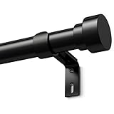 Schwarz Vorhangstange Ausziehbar Gardinenstange Curtain Rod Gardinenstangen für Fenster Outdoor...