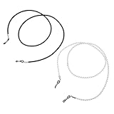 MUCKLILY 2 Stück Rindsleder Brillenkette und Maskenband Multifunktional Rutschfest für...