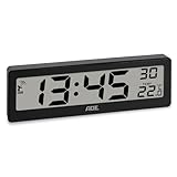 ADE Digitale Funkuhr Wohnzimmer mit Temperaturanzeige | sehr große Ziffern | gut ablesbares Display...