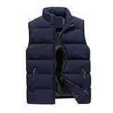 Weste Steppweste Herren Reissverschluss Steppjacke Ärmellose Steppmantel Leichte Winterjacke...