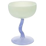 Toyvian Modernes Fußed Dessertglas aus Glas Stilvolle Eiscreme Joghurt-schale für Familie und...