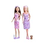 Simba Steffi Love Pet Friends - bewegliche Puppe mit modischem Kleid, Haarband und Tierfreund,...