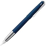 LAMY studio Füllhalter 067 - Füller aus rostfreiem Edelstahl in dunkelblauem Soft-Lack-Finish mit...