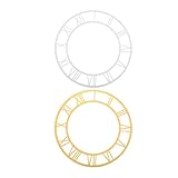 SAFIGLE 2er-Set runde Wanduhr-Aufkleber: Acryl-Zifferblatt – Selbstklebender Spiegelaufkleber mit...