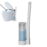 Toilettenstab-Set – PP + 40,1 x 10 cm | Wiederaufladbare Badebürste mit hochdichten Borsten,...