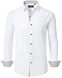 J.VER Hemd Herren Stretch Freizeithemden Langarm Comfort Fit Businesshemd Männer Pflegeleicht...