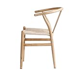 LIMHOME | FSC® Esszimmerstühle Wishbone Stuhl aus Massivem Holz und Papierschnur wischbone | Keine...