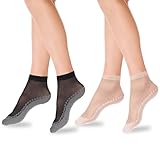 InnoHHustle 12 Paar Nylon Socken Damen 39-42, Füsslinge Damen mit Verstärkte Sohle und Zehen...