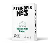 Steinbeis No. 3 Druckerpapier – DIN A4 Recycling-Papier 80 g/m², Weiß & Chlorfrei, 2500 (5 x...
