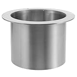 SHINEOFI Edelstahl Einbau Müllschlucker mit Gummitülle Bodenloser Abfallbehälter für...