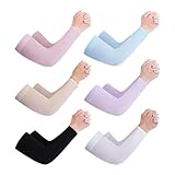 HDGSAFD 6 Paar Sommer-Arm-Sonnenschutzärmel, Unterarm-Bandagen, Tattoo-Abdeckungen Für Männer,...