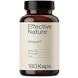 effective nature - Silizium Kapseln Hochdosiert - 180 Stk. aus Bambusextrakt - 500 mg Bambus...