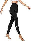 JOYSPELS Sporthose Damen, Sport Leggings Damen Laufhose Sportleggins, Schwarz S