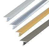 Dalsys T-Profil, Übergangsprofil 100cm x 26mm Bodenprofil aus eloxiertem Aluminium, Silber