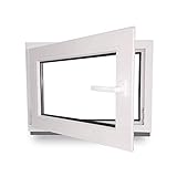 Kellerfenster - Kunststoff - Fenster - weiß - BxH: 60 x 40 cm - 600 x 400 mm - DIN Links - 3 fach...