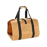 WWERTYY Gewachste Leinwand Kaminholzträger Kaminholztasche Classic für Holzscheite Kaminholzkorb...