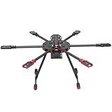 QWinOut Q705 Six-axls Folding Arm Hexacopter Aircraft Frame Kit 705MM 6-Axls Airframe with Landing...