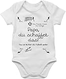 Shirtracer Baby Body Junge Mädchen - Sprüche - Papa du schaffst das Fußball - schwarz - 1/3...