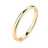 Zakk Ring Damen Herren 2mm 4mm 6mm 8mm Gelbgold Wolfram Poliert Schmal Ringe Verlobungsringe Ehering...