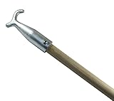SN-TEC Stockhaken/Ziehhaken mit Buchenstab 1 Meter für Bodentreppen und Oberlichter, Aluminium,...