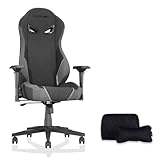 dowowdo Gaming Stuhl Ergonomisch Dunkelgrau Stoff | Kopfstütze, 155° Neigefunktion mit...
